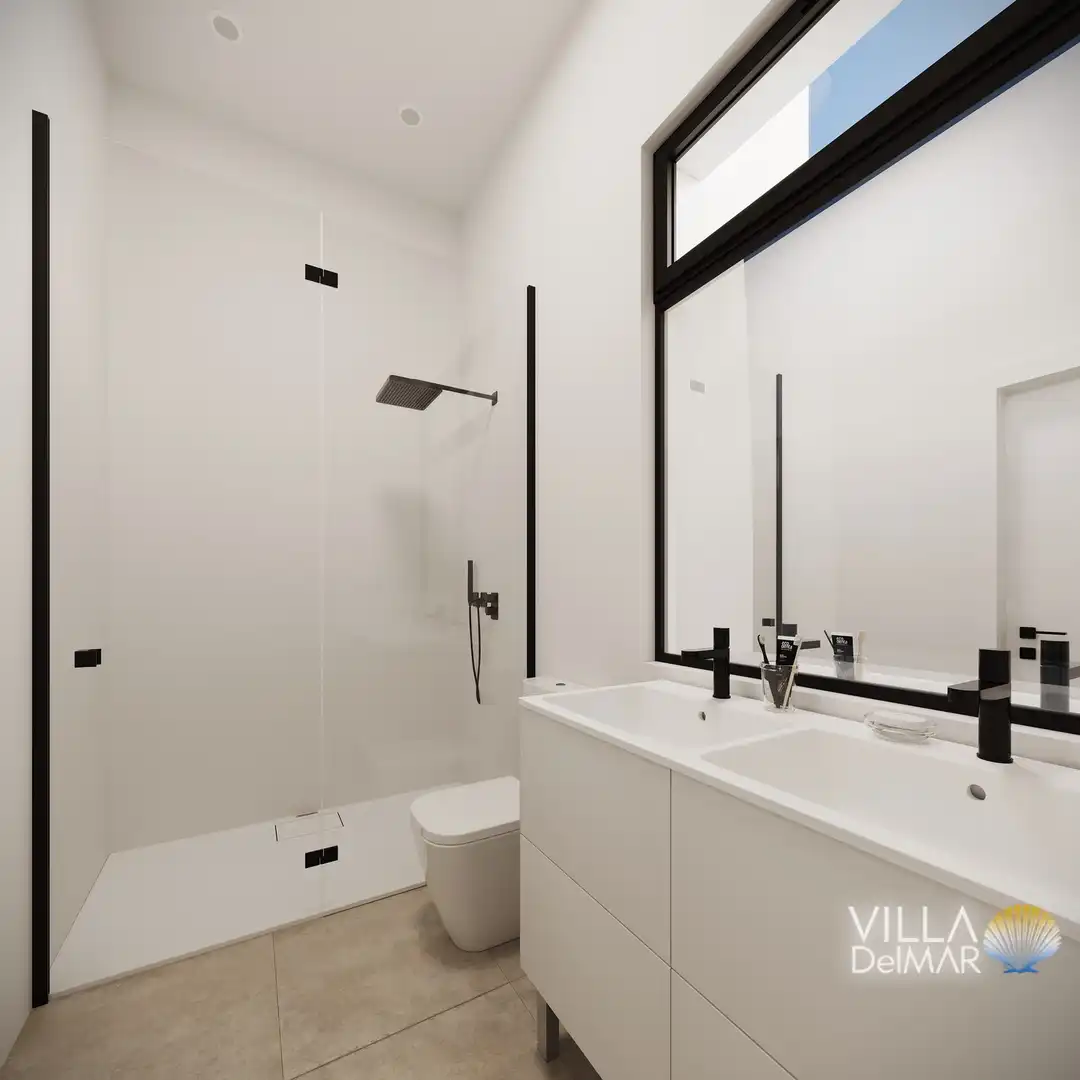 Bathroom of Houses for sale in Calpe / Calp  with Air Conditioner, Heating and Private garden