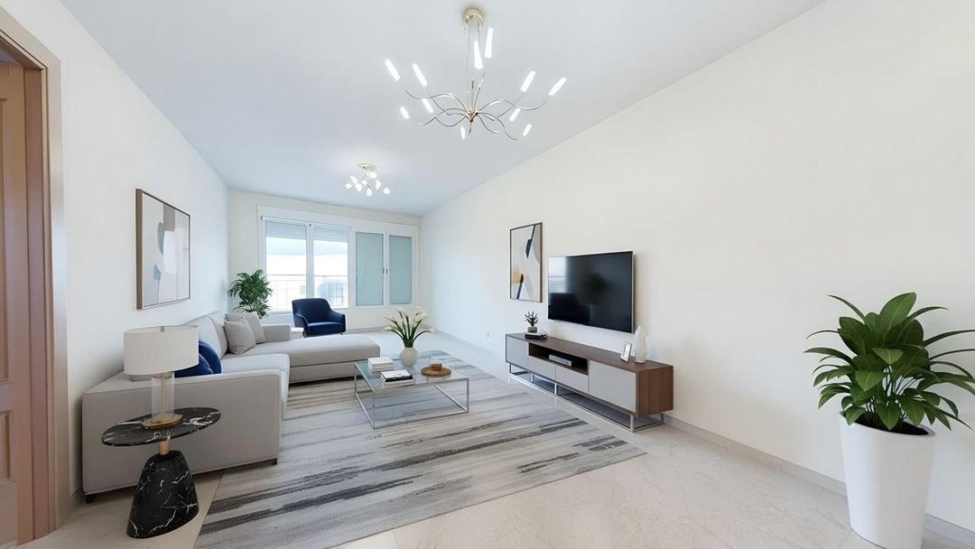 Living room of Flat for sale in  Madrid Capital  with Heating, Private garden and Terrace