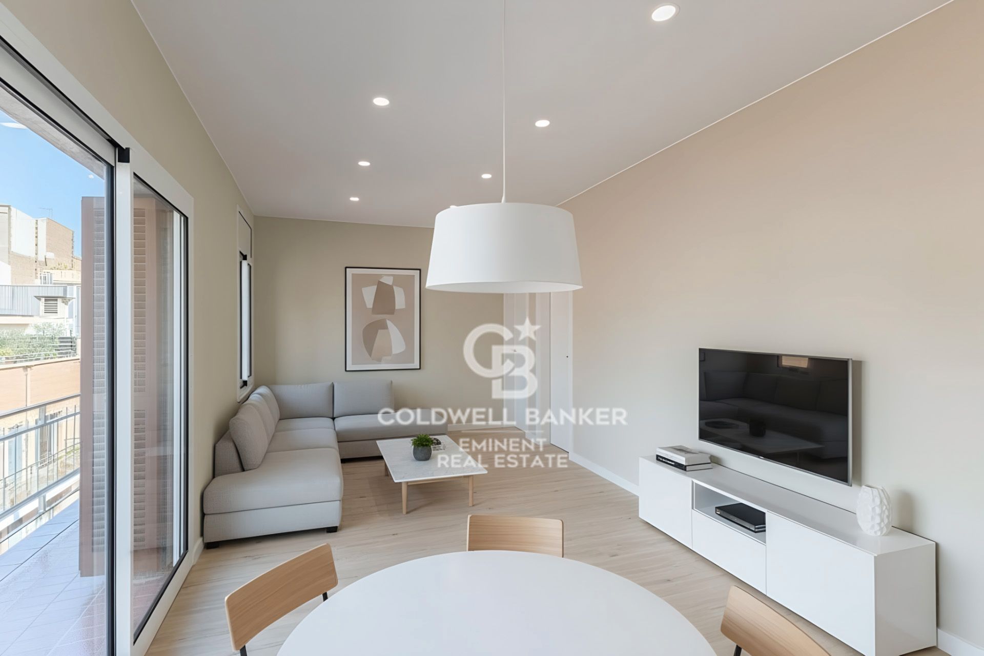 Living room of Flat for sale in Sant Feliu de Llobregat  with Air Conditioner, Heating and Parquet flooring