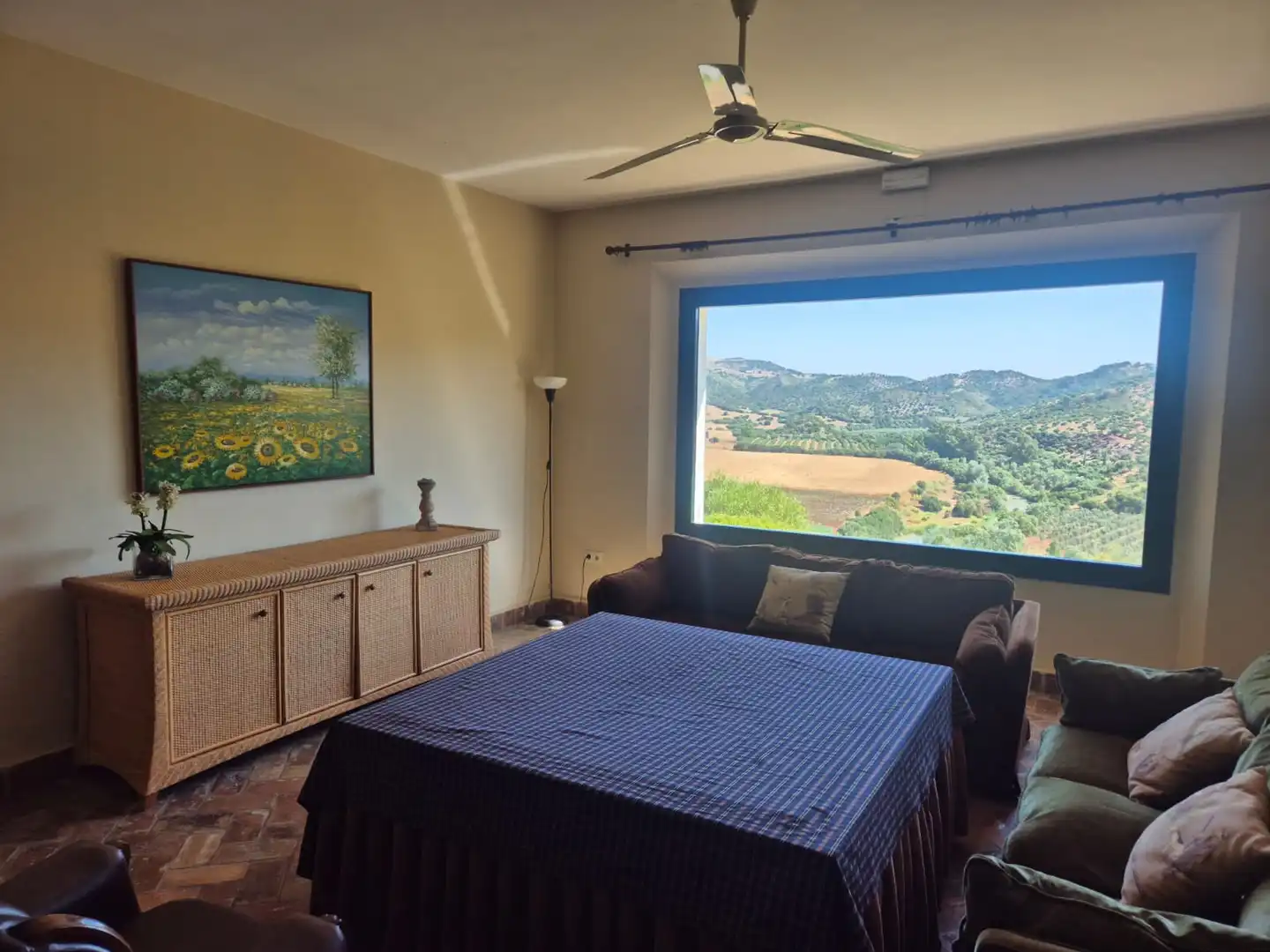 Sala d'estar de Finca rústica en venda en Puerto Serrano amb Aire condicionat, Calefacció i Jardí privat