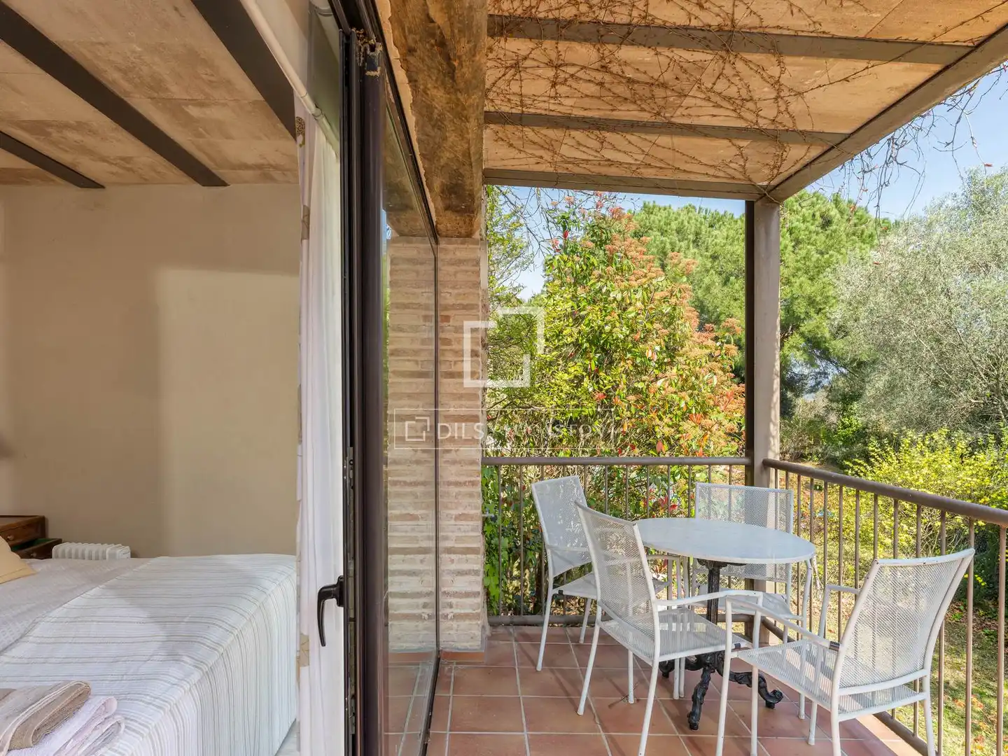 Balcony of Country homes for sale in Anglès  with Air Conditioner, Private garden and Terrace