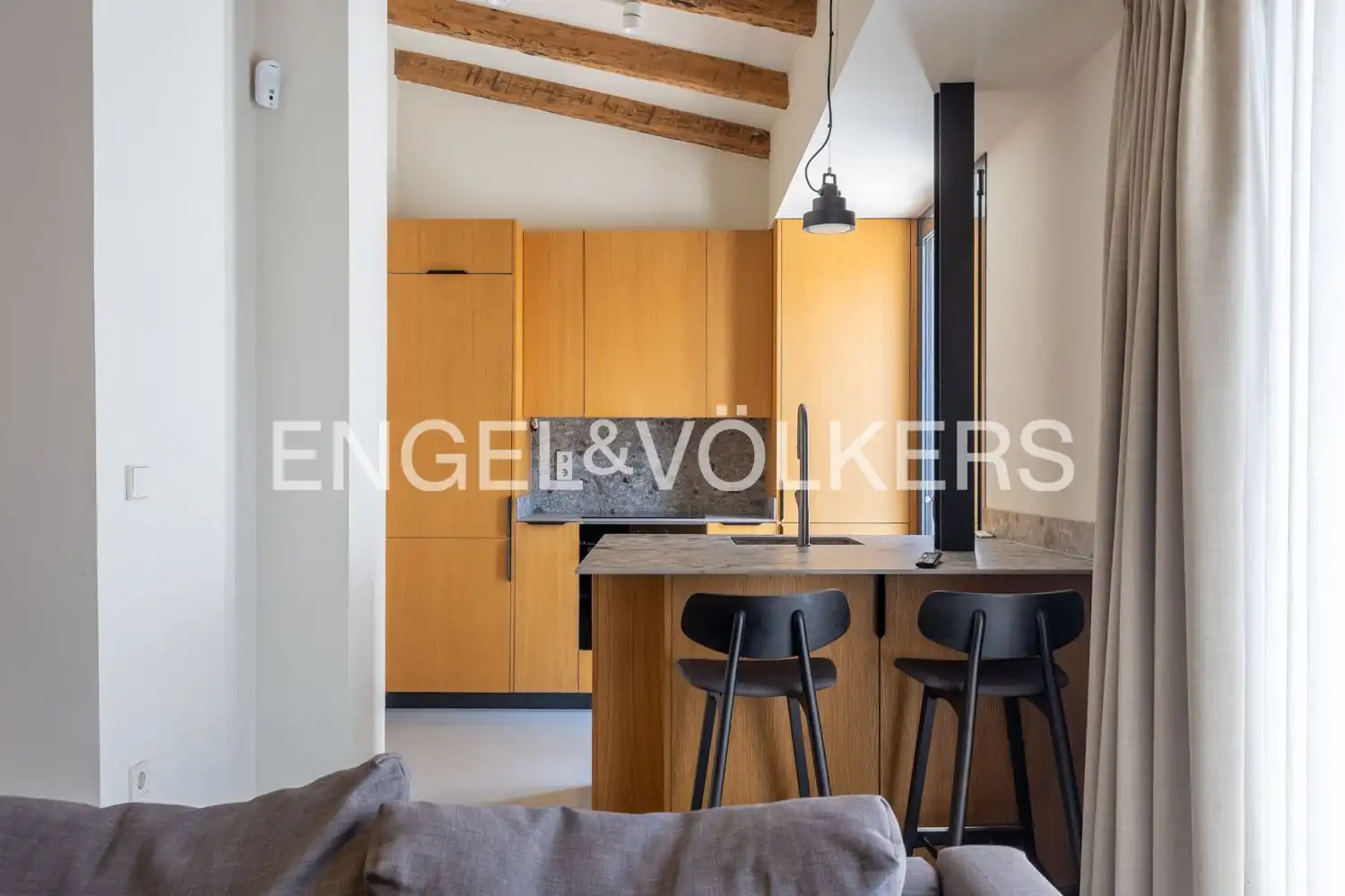Cocina de Piso de alquiler en Valencia con Aire acondicionado, Calefacción y Terraza