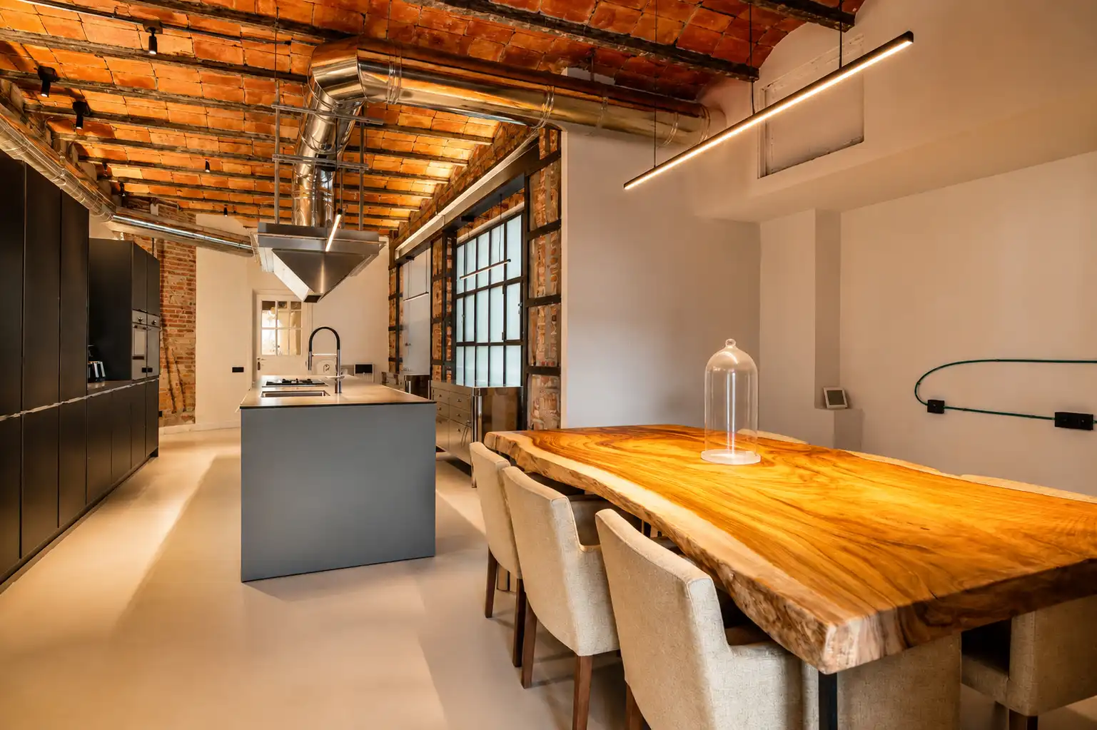 Cocina de Piso de alquiler en Barcelona con Aire acondicionado, Calefacción y Terraza