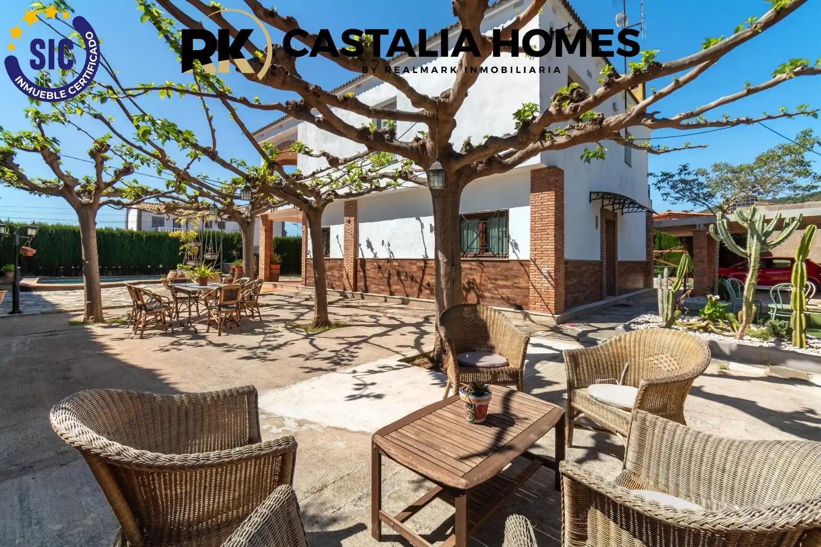 Terrassa de Casa o xalet en venda en Borriol amb Calefacció, Jardí privat i Piscina