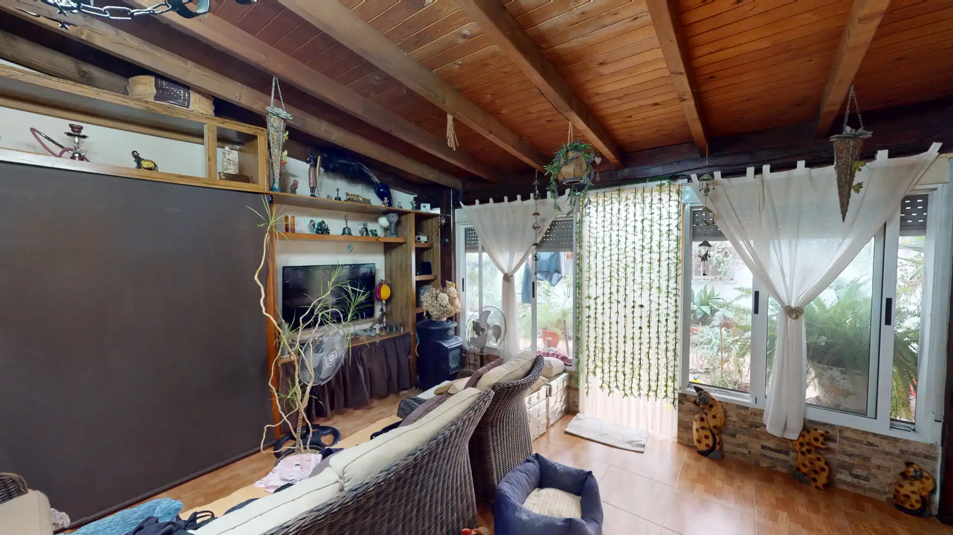 Living room of Flat for sale in Aspe  with Air Conditioner, Parquet flooring and Furnished