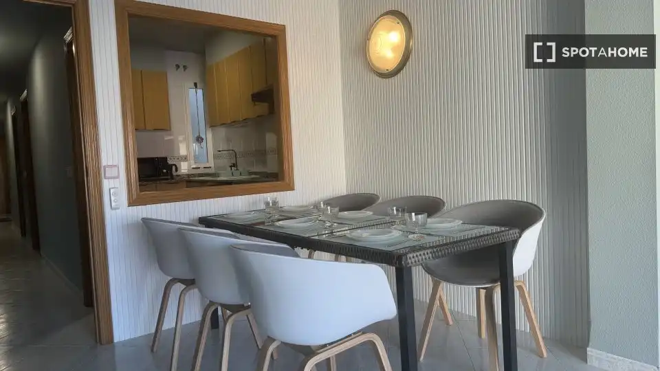 Comedor de Piso de alquiler en Cullera con Aire acondicionado, Calefacción y Amueblado