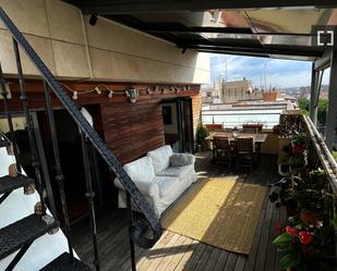 Terrace of Flat to rent in  Madrid Capital  with Air Conditioner, Heating and Balcony