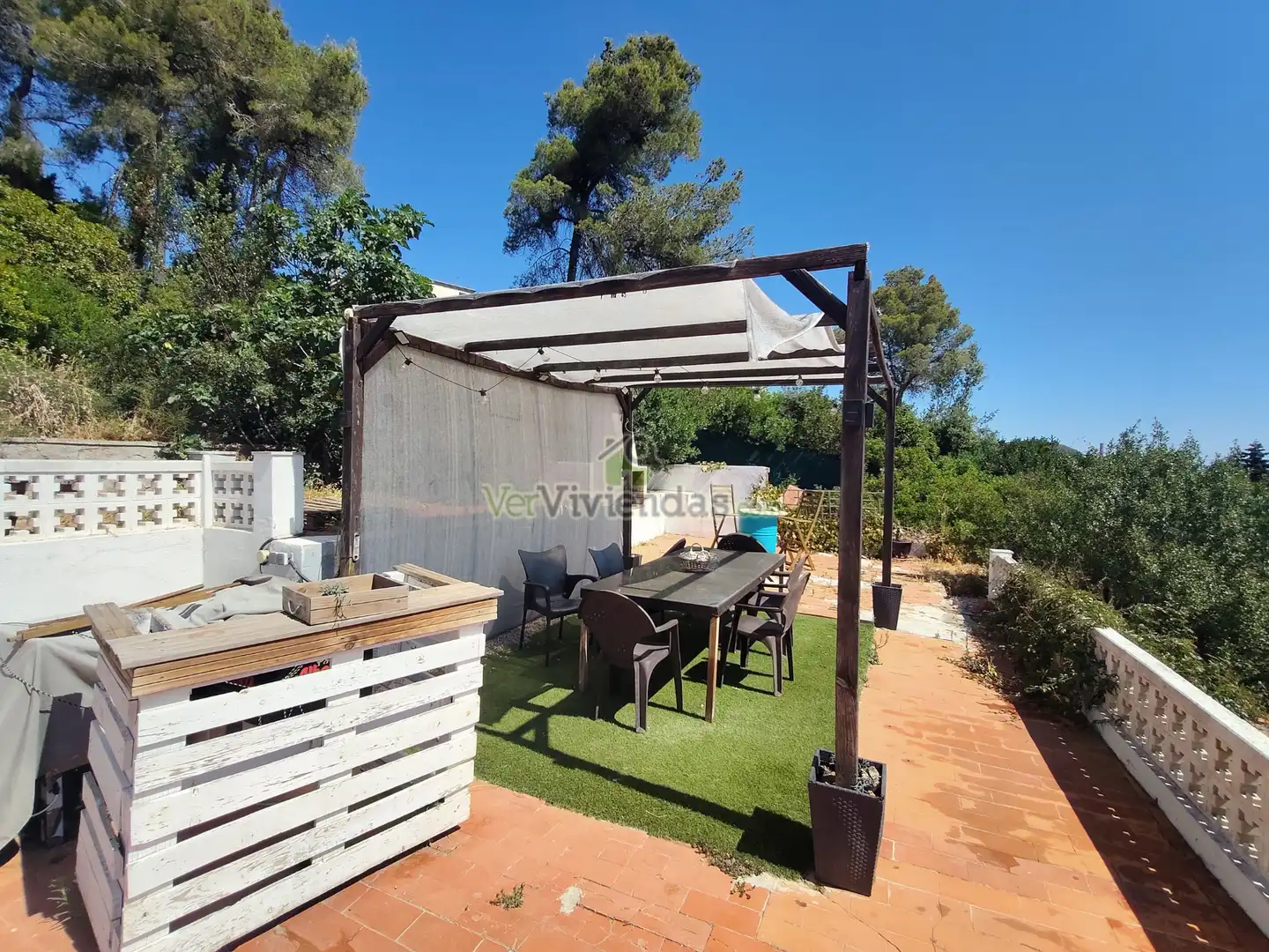 Terrassa de Casa o xalet en venda en Vallirana amb Aire condicionat, Calefacció i Jardí privat