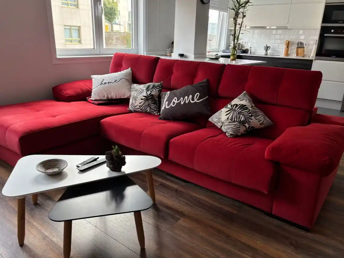 Sala d'estar de Pis de lloguer en A Coruña Capital  amb Aire condicionat, Calefacció i Parquet