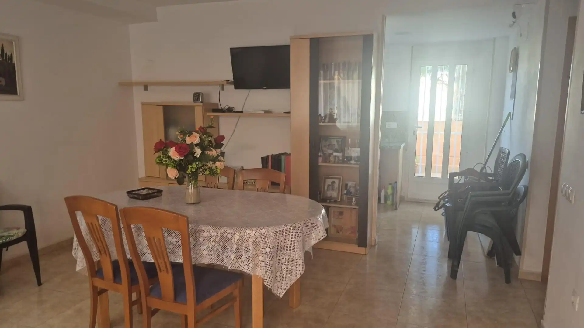 Dining room of Ground floor for rent in Vilallonga / Villalonga  with Air Conditioner, Terrace and Furnished