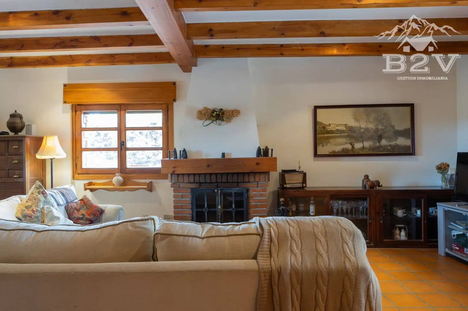 Sala de estar de Casa o chalet en venta en Garganta de los Montes con Aire acondicionado, Calefacción y Jardín privado