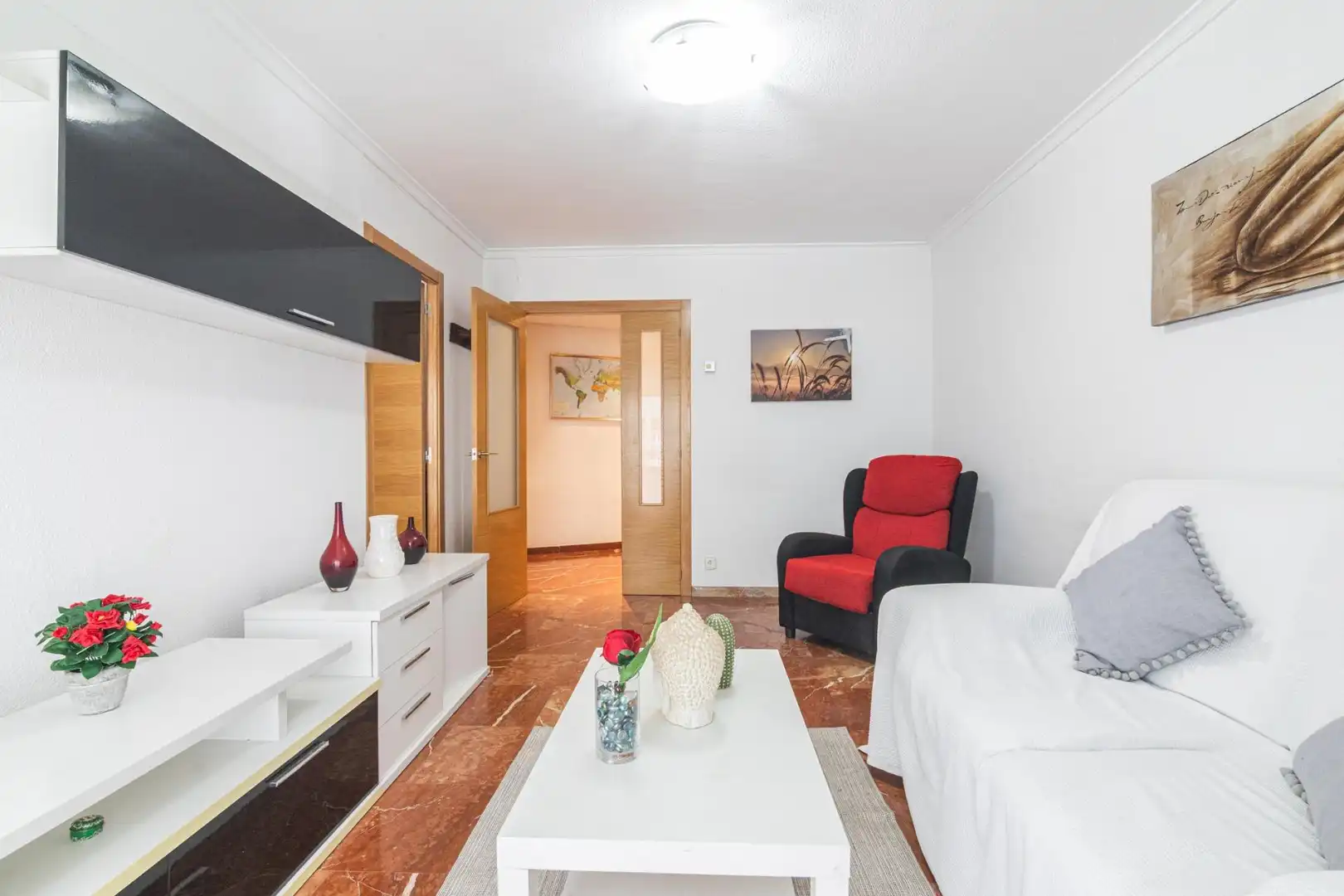 Wohnzimmer von Wohnung zum Verkauf in Elche / Elx mit Klimaanlage, Heizung und Balkon