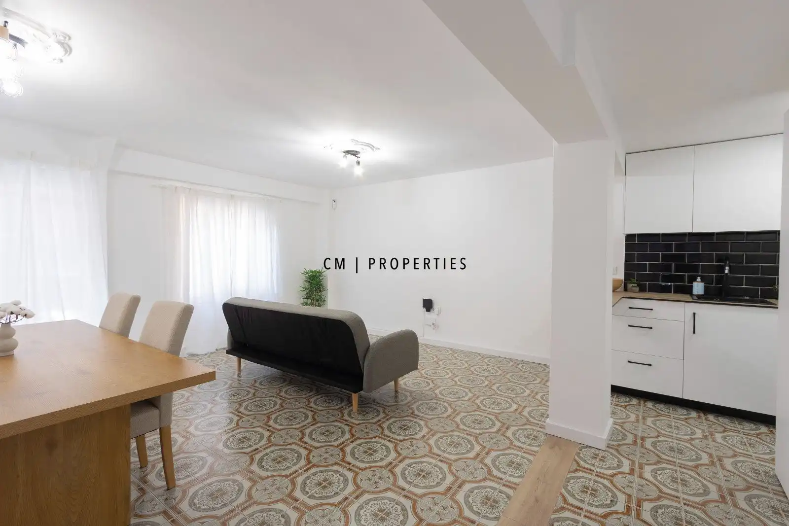 Wohnzimmer von Wohnung zur Miete in Valencia mit Klimaanlage, Heizung und Terrasse