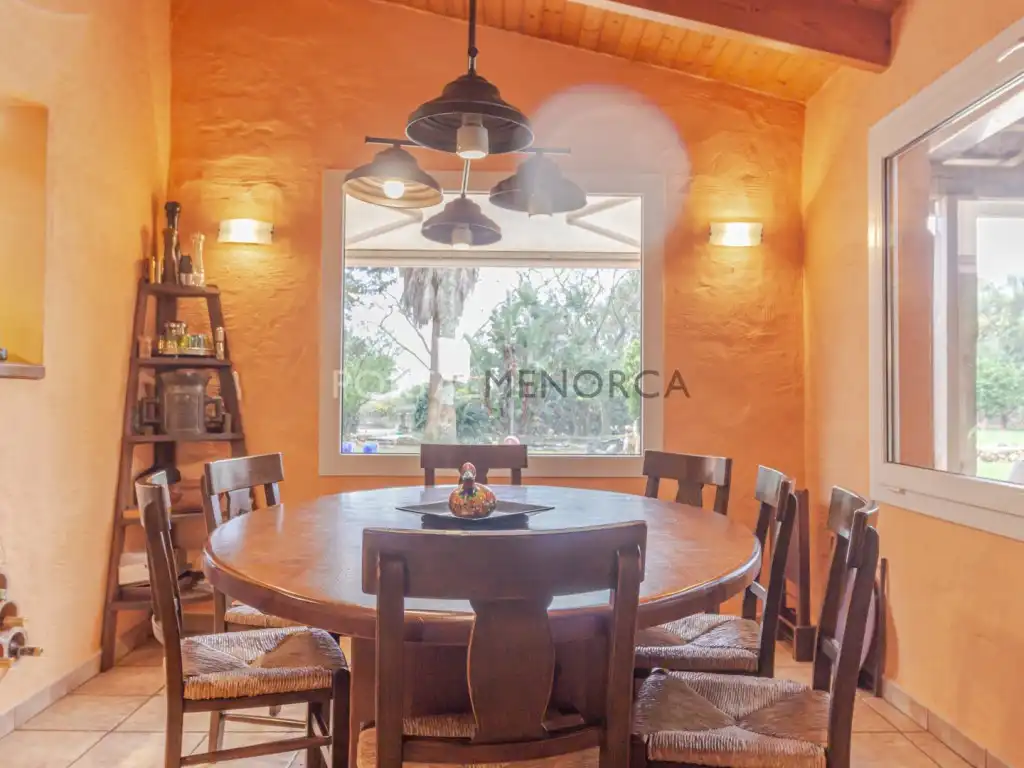 Comedor de Finca rústica en venta en Maó - Mahón con Aire acondicionado, Jardín privado y Terraza