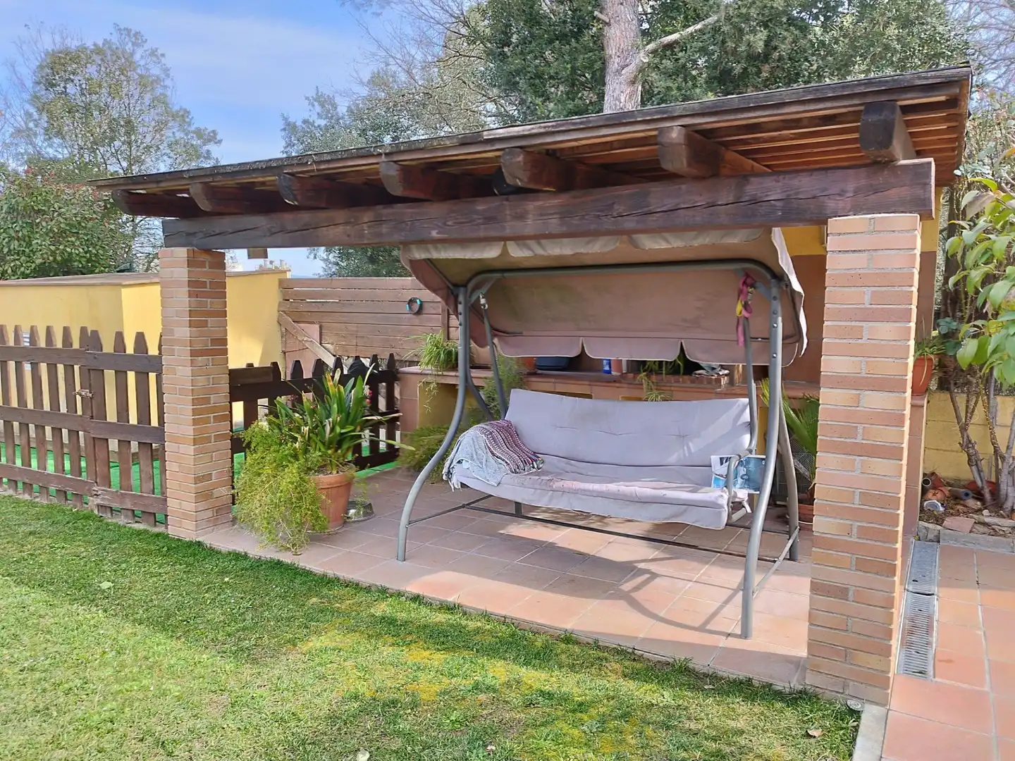 Terraza de Casa o chalet en venta en Riudellots de la Selva con Aire acondicionado, Calefacción y Jardín privado