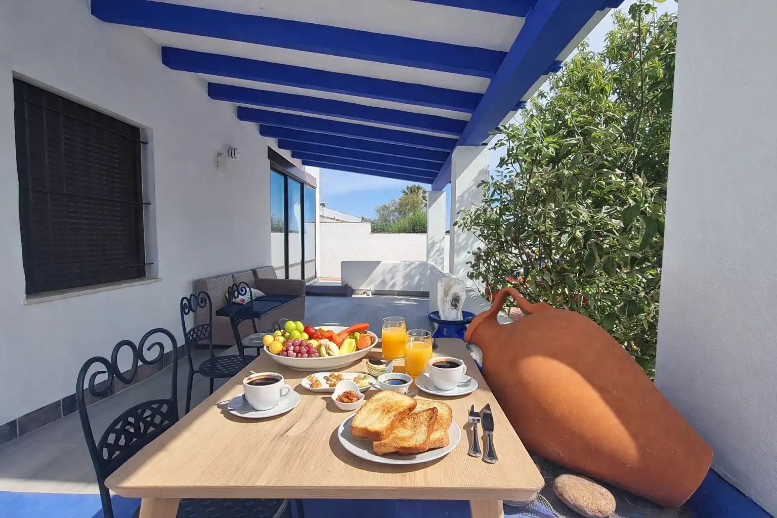Terrace of Houses for rent in Conil de la Frontera  with Air Conditioner, Private garden and Terrace