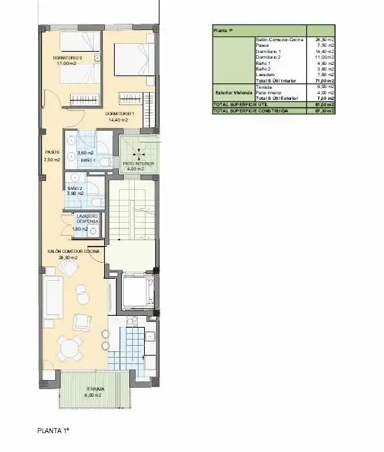 Piso en venta en Elche / Elx con Aire acondicionado, Terraza y Trastero