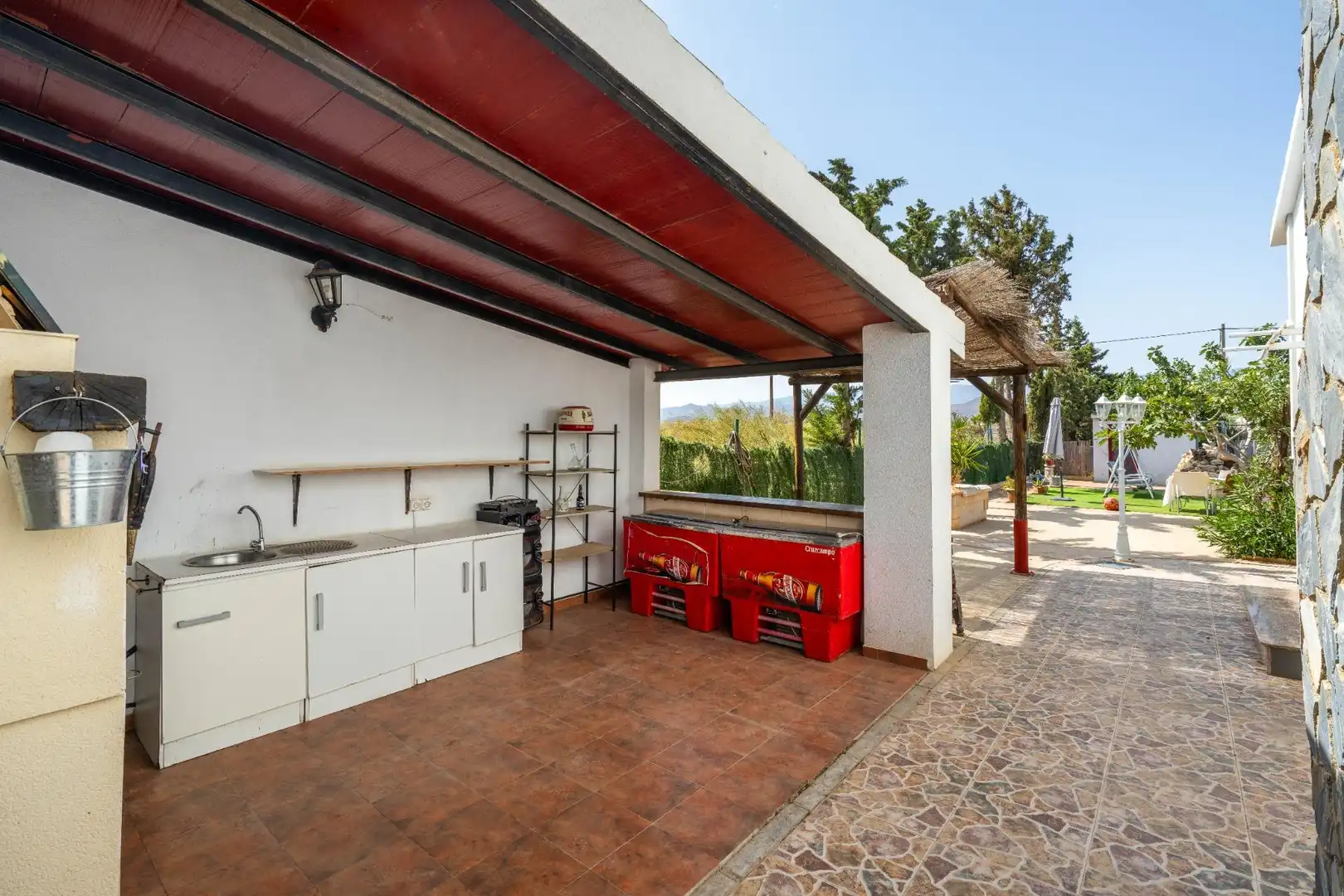 Terraza de Finca rústica en venta en Tabernas con Aire acondicionado, Jardín privado y Piscina