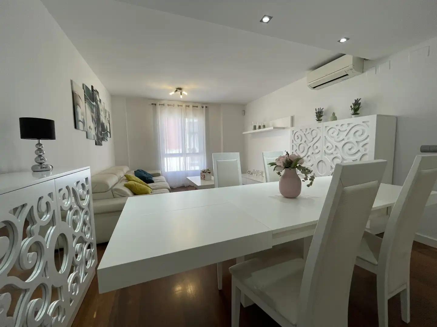 Comedor de Piso de alquiler en Beniparrell con Aire acondicionado, Parquet y Terraza