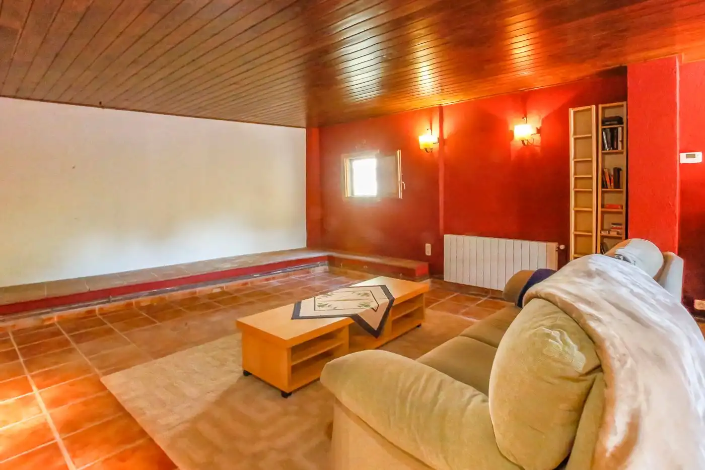 Sala de estar de Finca rústica en venta en Sant Iscle de Vallalta con Calefacción, Terraza y Trastero