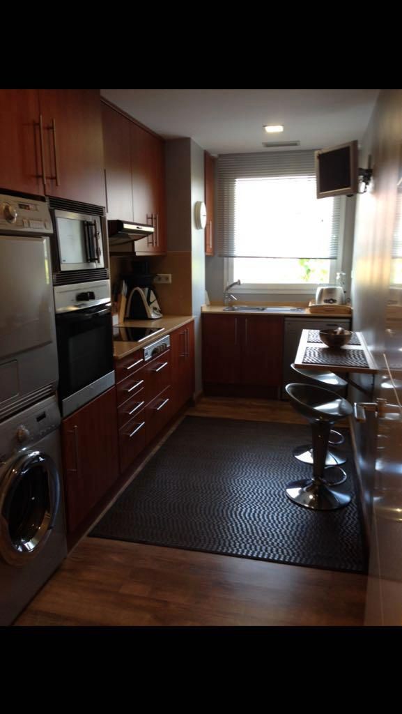 Cuina de Pis de lloguer en Montgat amb Aire condicionat, Calefacció i Parquet