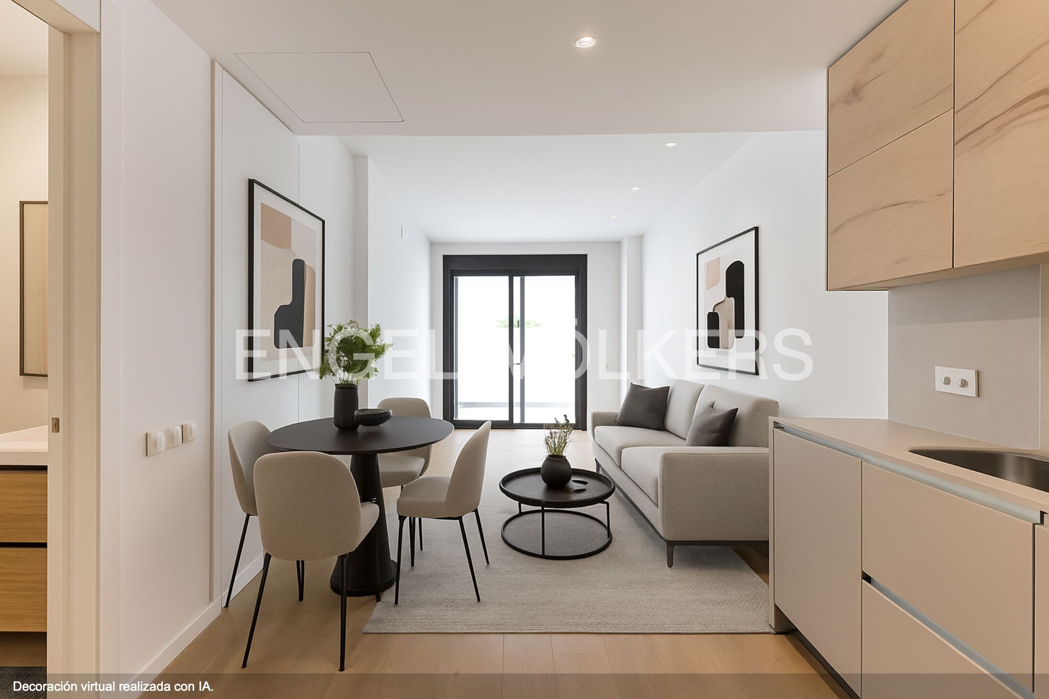Sala de estar de Apartamento en venta en  Barcelona Capital con Aire acondicionado, Calefacción y Parquet
