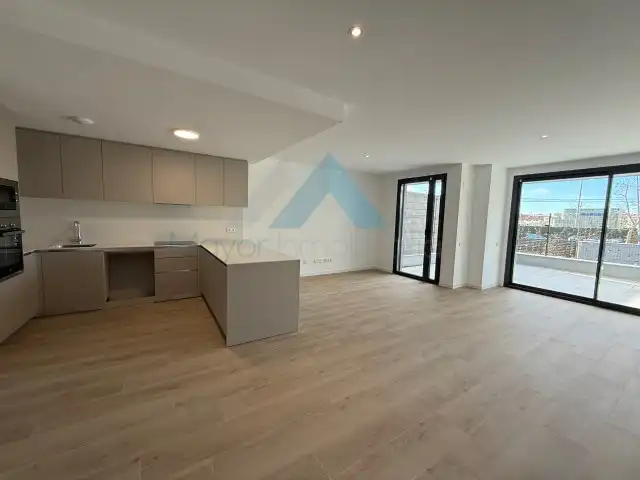 Living room of Single-family semi-detached for rent in  Madrid Capital  with Air Conditioner, Heating and Parquet flooring