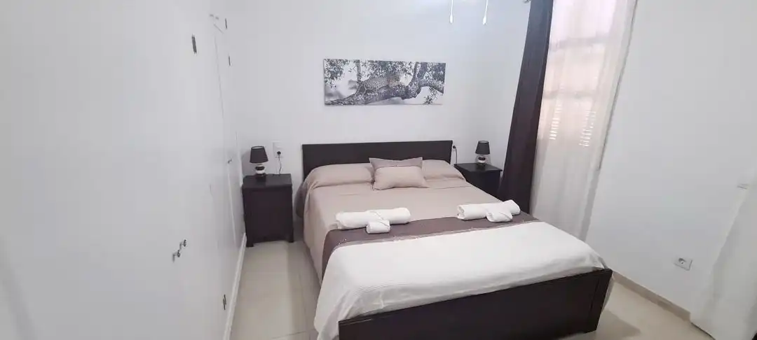 Schlafzimmer von Einfamilien-Reihenhaus zur Miete in Alcúdia mit Klimaanlage, Privatgarten und Terrasse