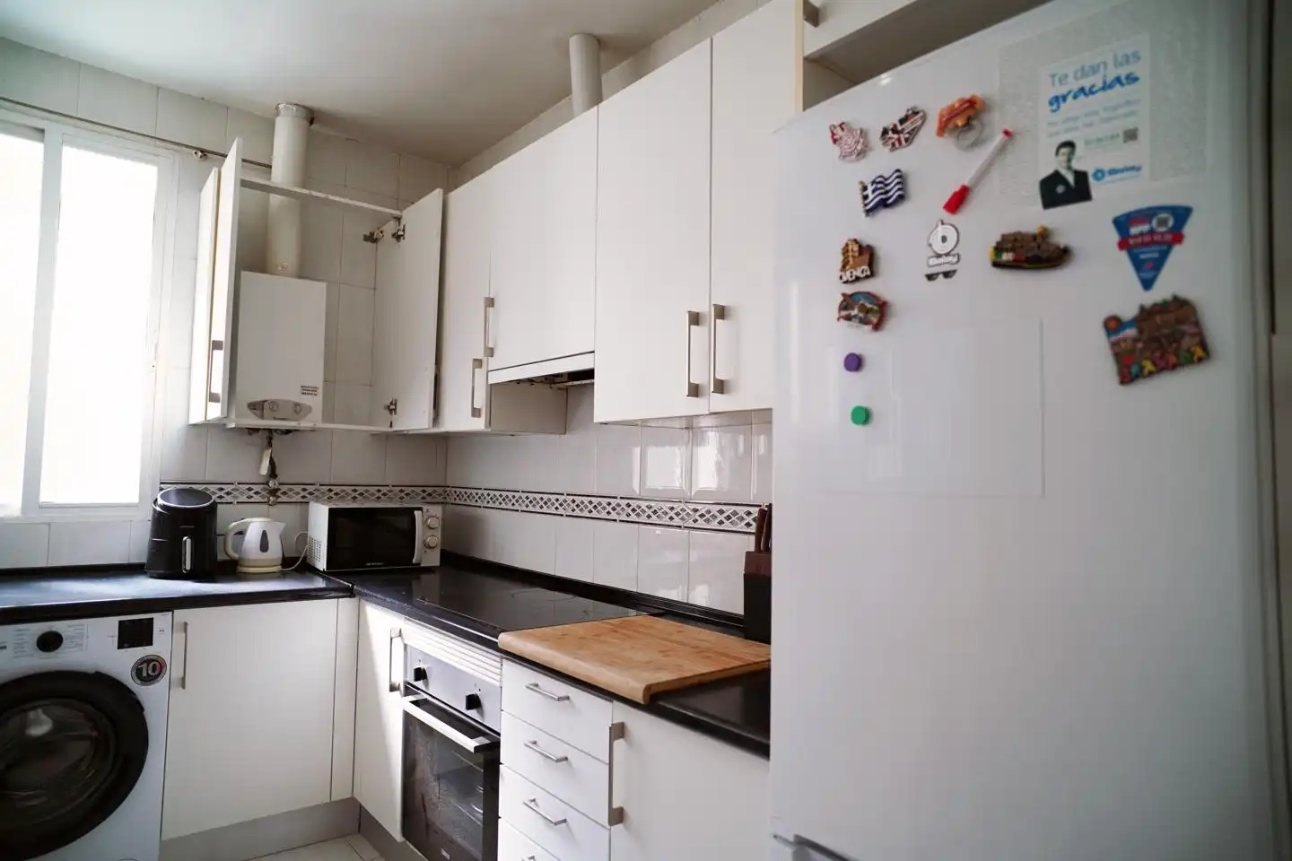 Cocina de Apartamento de alquiler en Madrid con Aire acondicionado, Calefacción y Parquet
