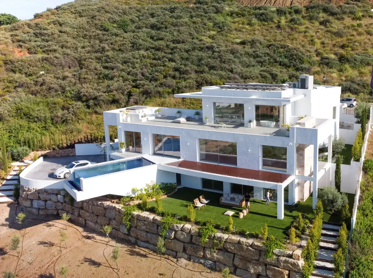 Exterior view of Houses for sale in Mijas  with Air Conditioner, Private garden and Terrace
