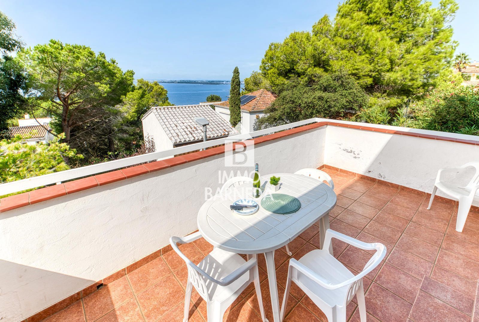 Balcony of Flat for sale in Roses  with Terrace, Swimming Pool and Oven