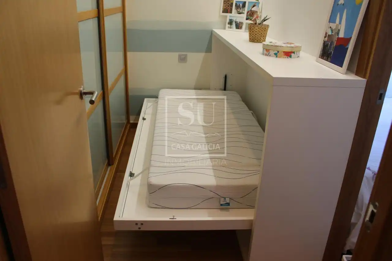 Bedroom of Flat for rent in Baiona  with Heating, Parquet flooring and Terrace