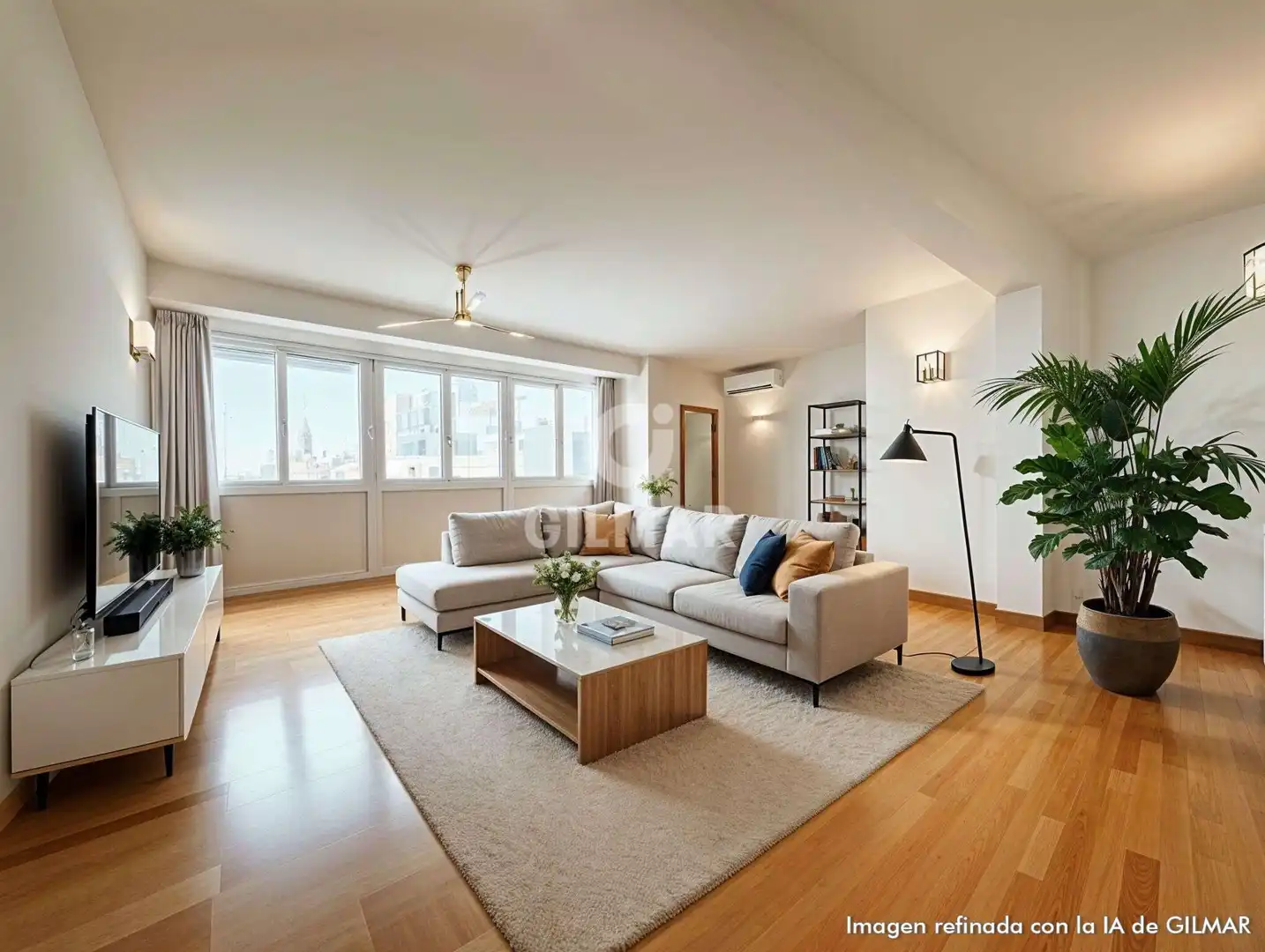 Living room of Flat for sale in  Madrid Capital  with Heating
