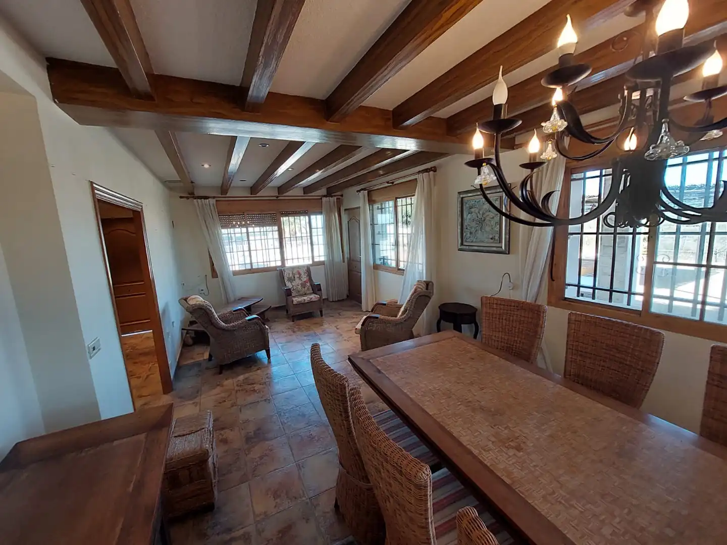 Esszimmer von Haus oder Chalet zur Miete in Elche / Elx mit Terrasse, Schwimmbad und Balkon