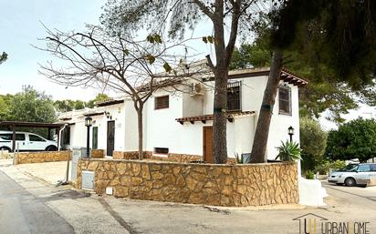 Exterior view of Single-family semi-detached for sale in Moraira  with Terrace, Storage room and Community pool