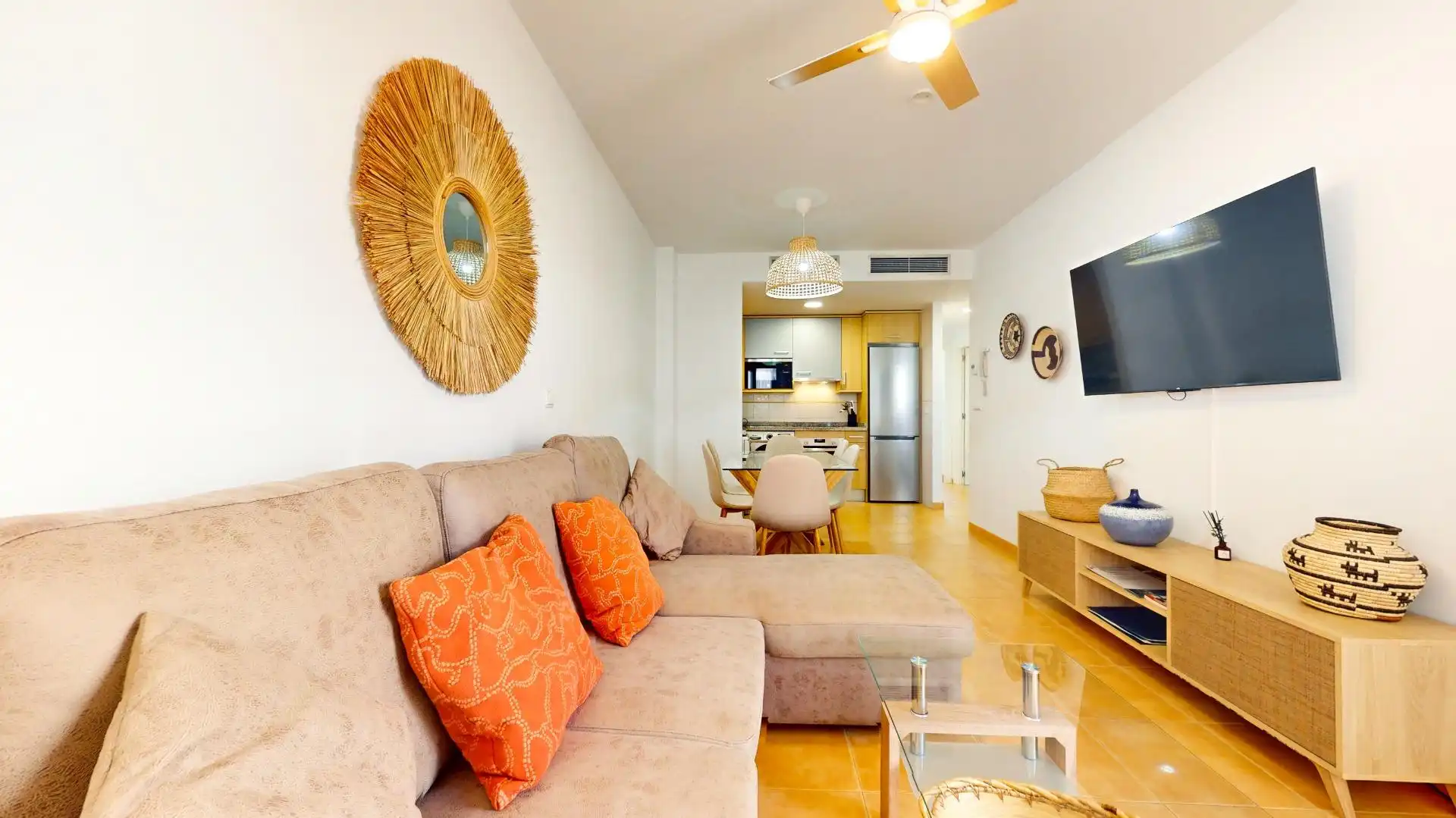 Sala de estar de Ático en venta en Mojácar con Aire acondicionado, Calefacción y Jardín privado
