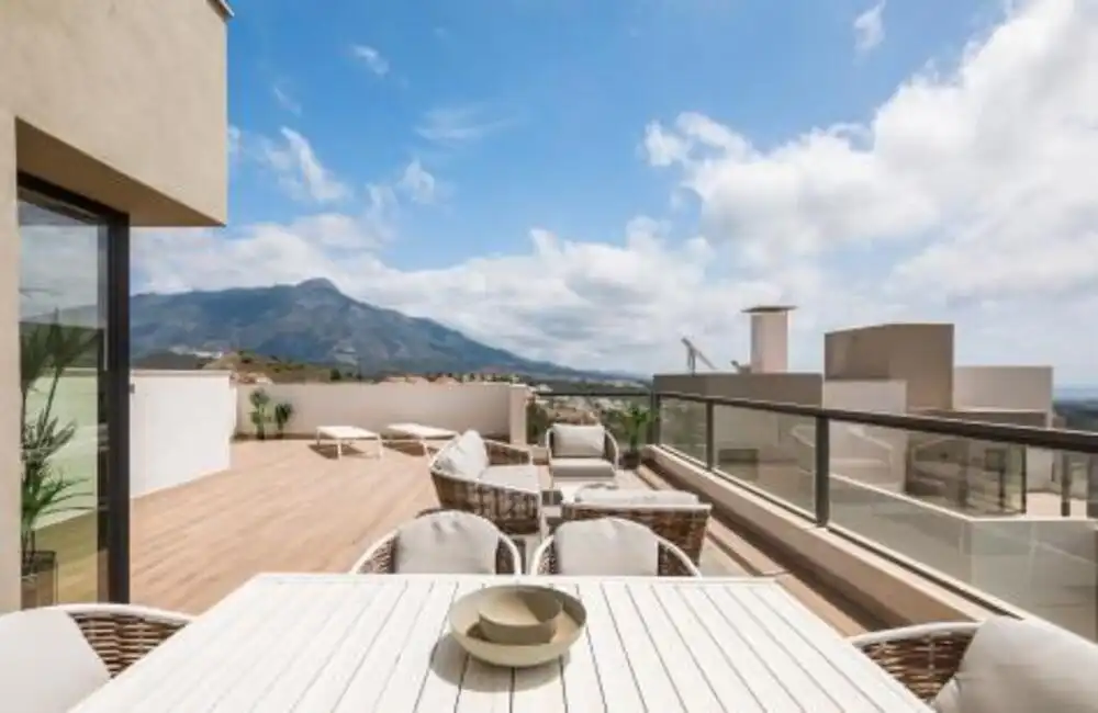 Terrace of Attic for rent in Marbella  with Air Conditioner, Terrace and Swimming Pool