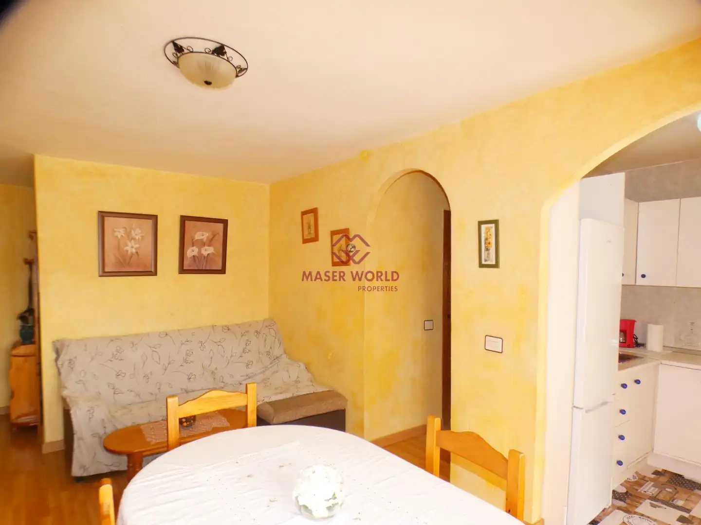 Comedor de Apartamento en venta en Mazarrón con Aire acondicionado, Parquet y Amueblado