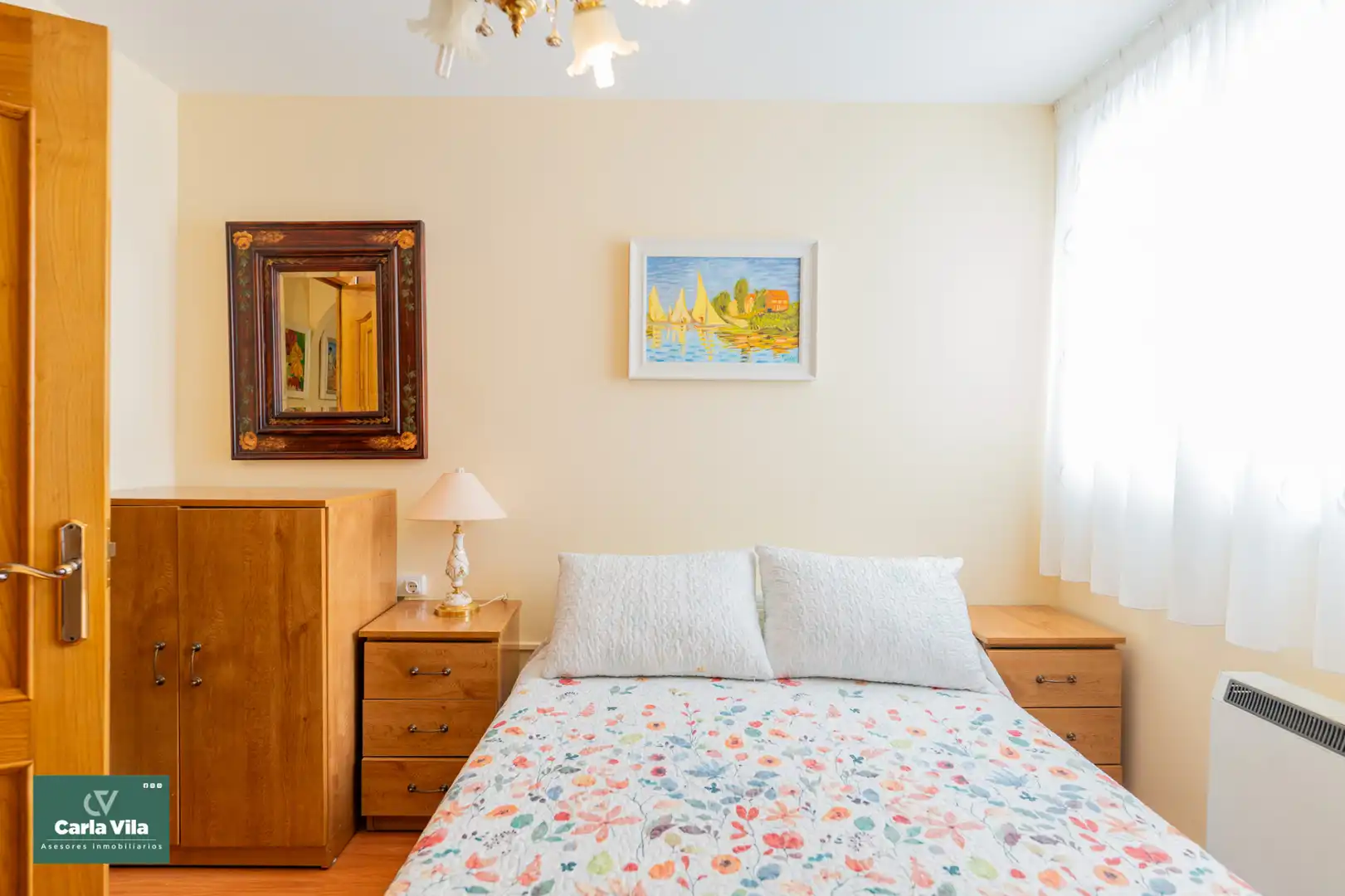 Bedroom of Flat for sale in Lugo  with Heating, Parquet flooring and Furnished