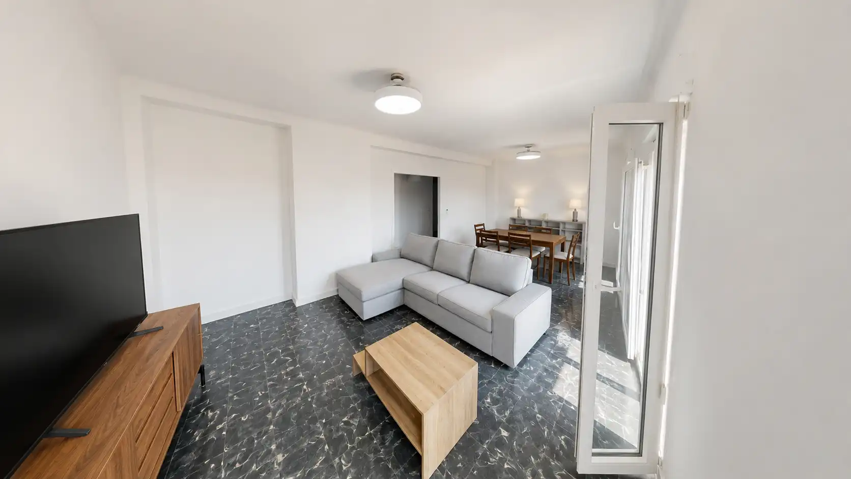 Living room of Flat for rent in Alicante / Alacant  with Furnished, Washing machine and TV