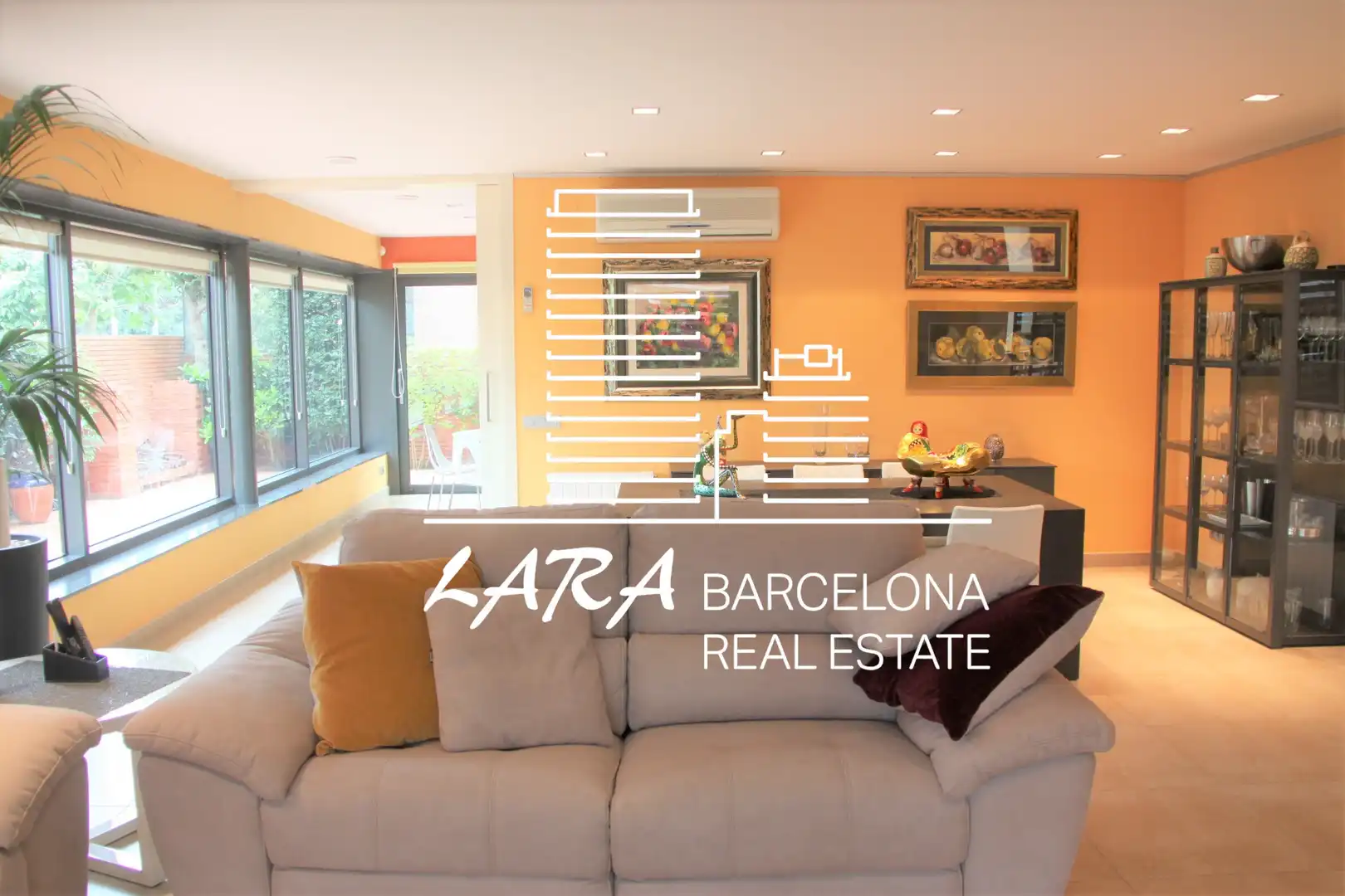 Sala de estar de Casa o chalet de alquiler con opción a compra en Viladecans con Aire acondicionado, Calefacción y Jardín privado