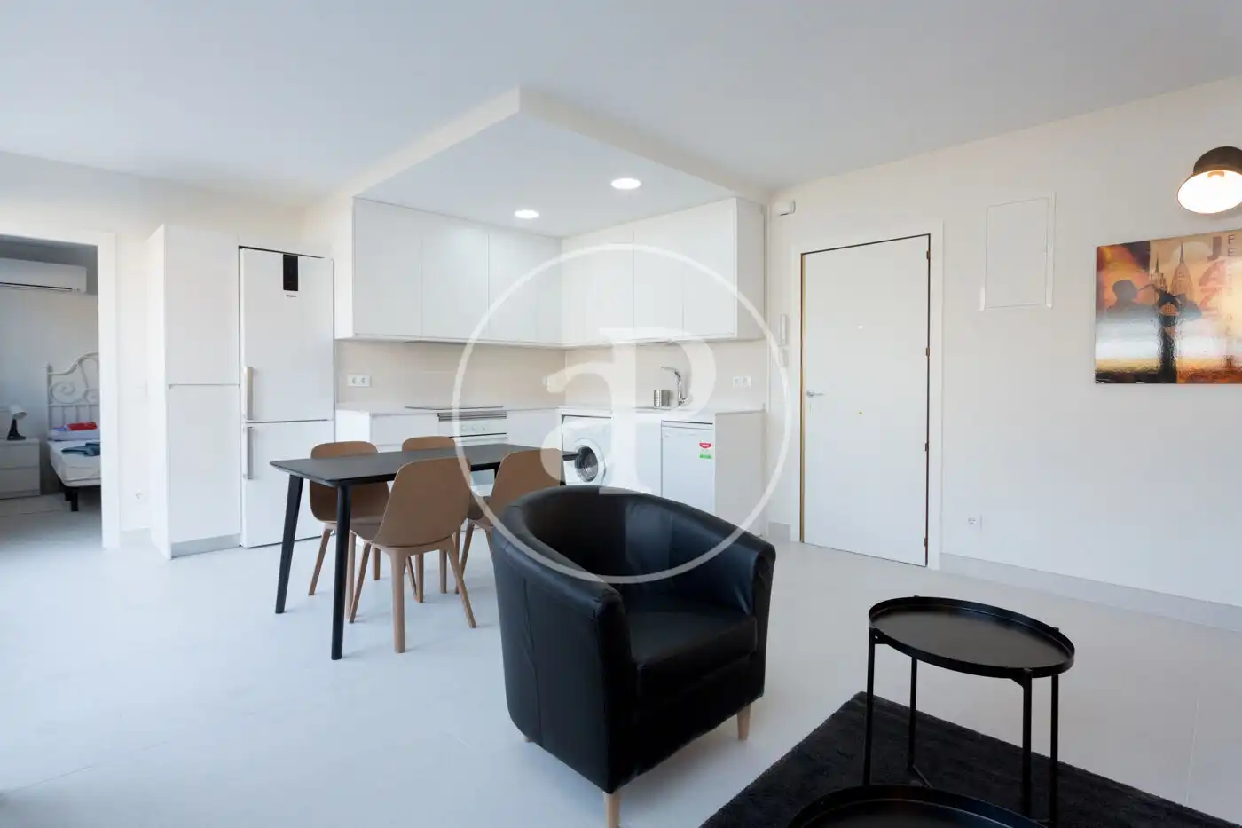 Wohnzimmer von Wohnung zur Miete in Madrid mit Klimaanlage, Heizung und Terrasse