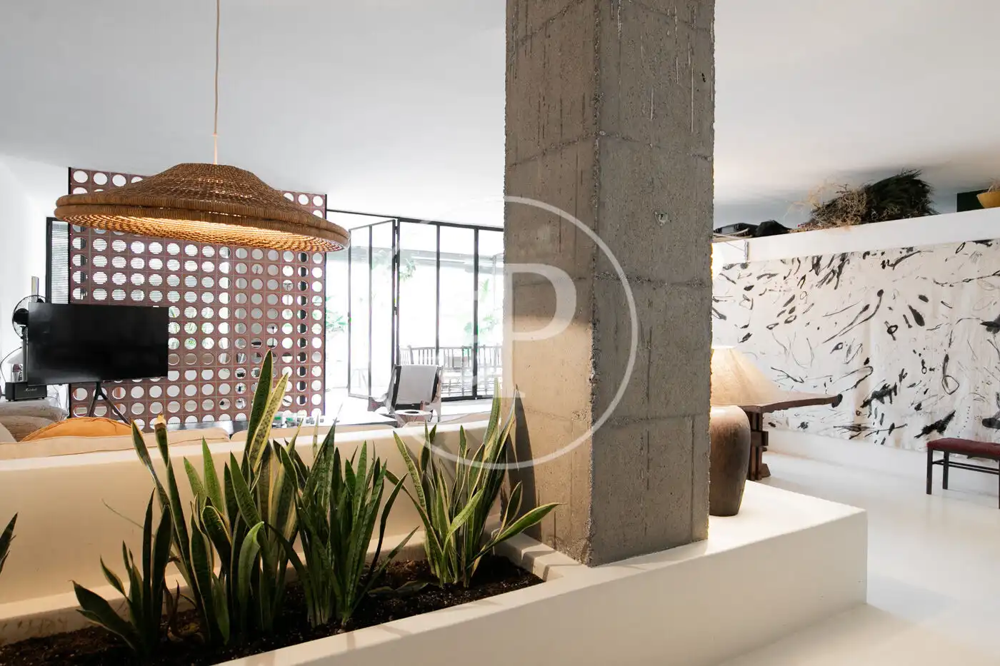 Sala de estar de Piso en venta en Barcelona con Calefacción, Terraza y Amueblado