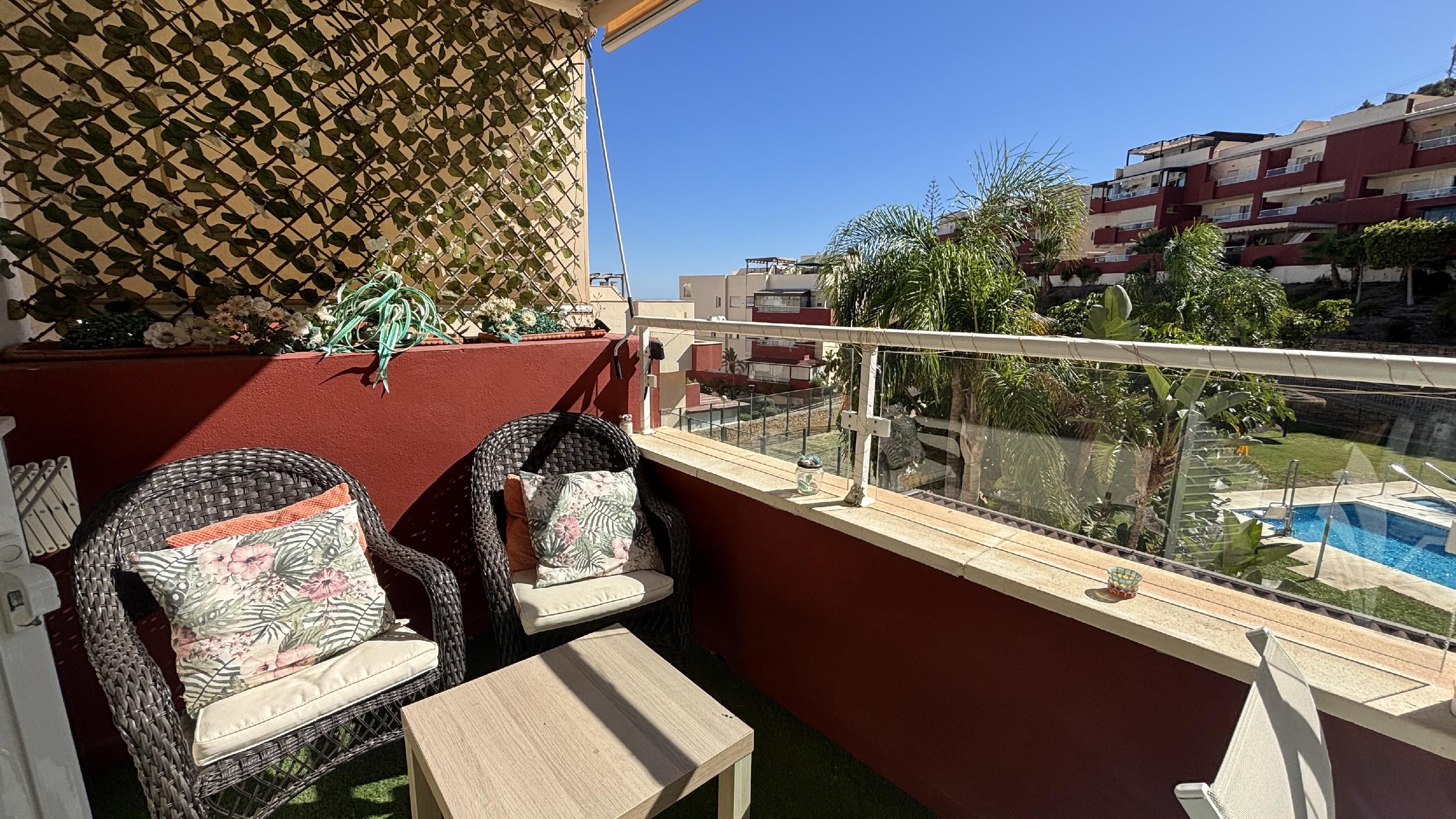 Terrace of Apartment for sale in Benalmádena  with Air Conditioner, Heating and Private garden