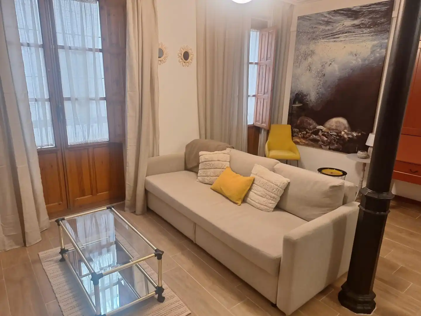 Sala de estar de Piso de alquiler en Sevilla con Aire acondicionado y Amueblado