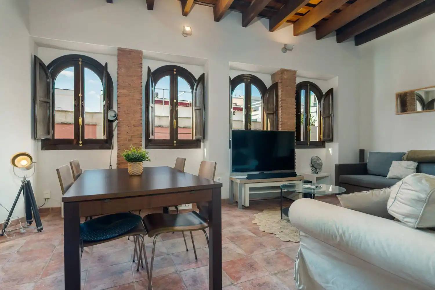 Sala de estar de Piso en venta en Sevilla con Aire acondicionado, Trastero y Amueblado