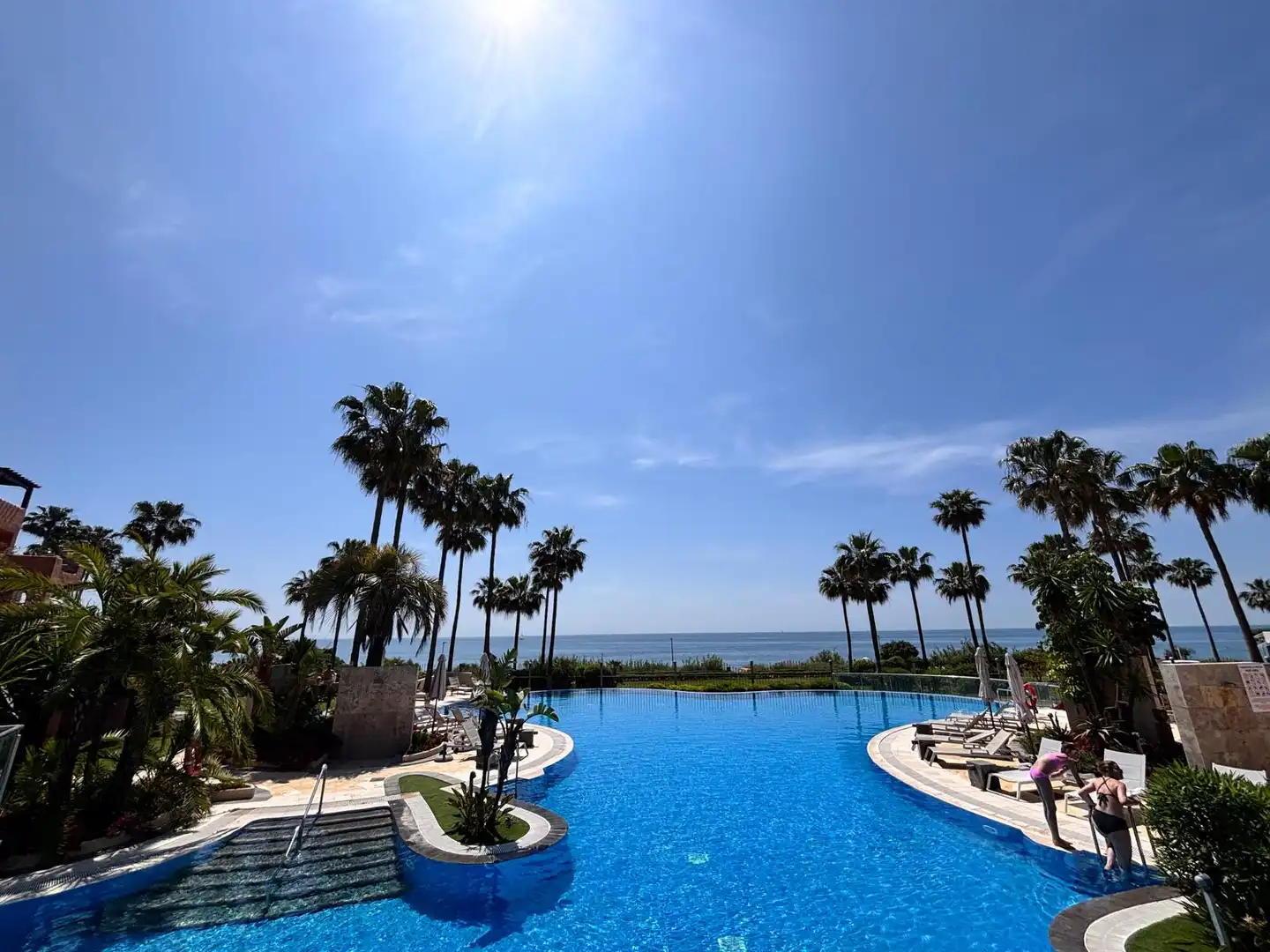 Swimming pool of Apartments for sale in Estepona  with Air Conditioner, Private garden and Terrace