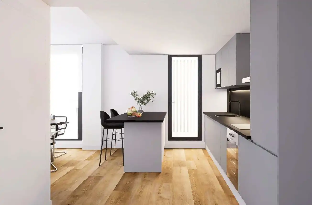 Cocina de Apartamento en venta en Jávea / Xàbia con Terraza y Piscina