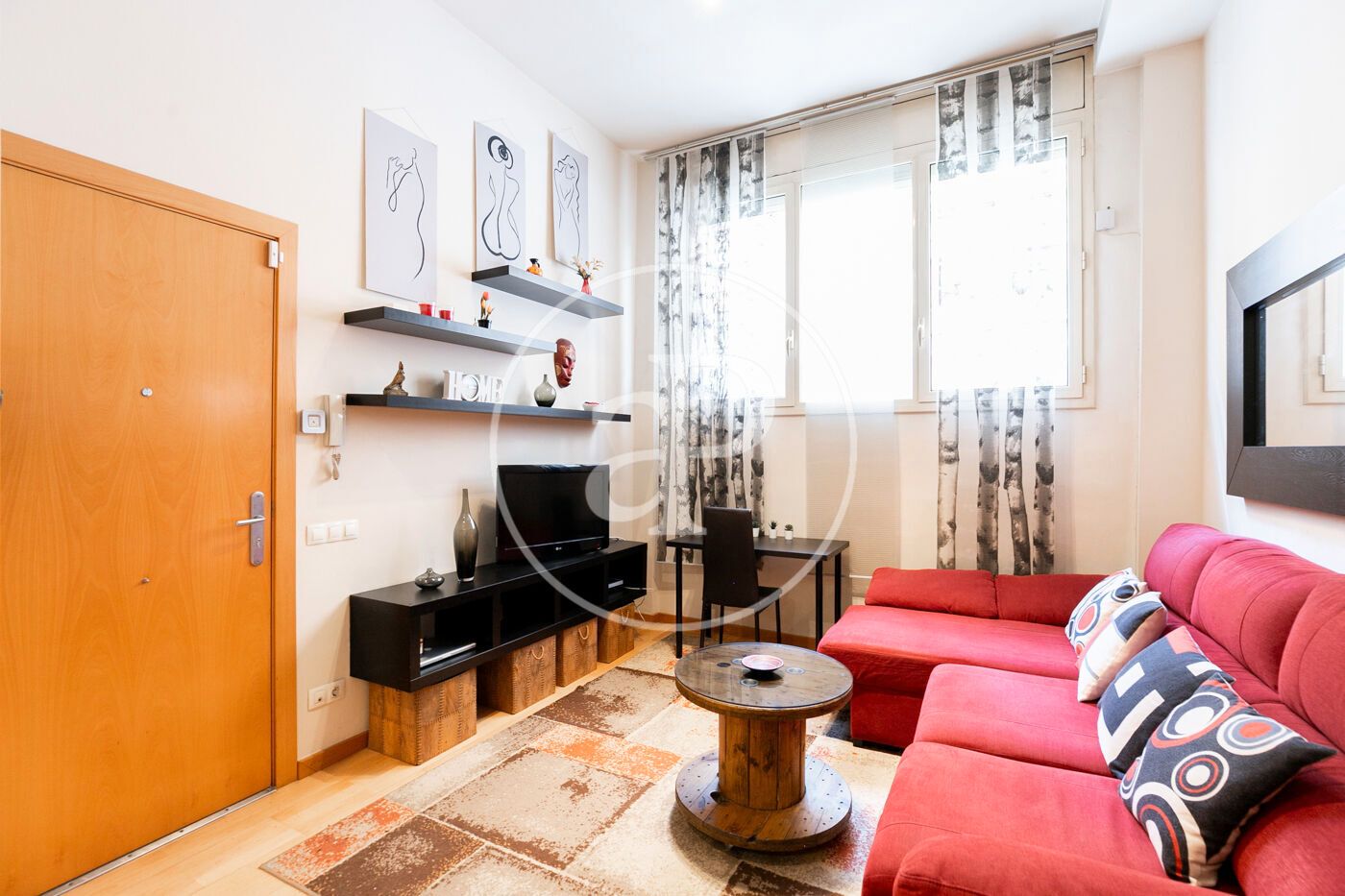Living room of Flat to rent in  Barcelona Capital  with Air Conditioner, Heating and Terrace