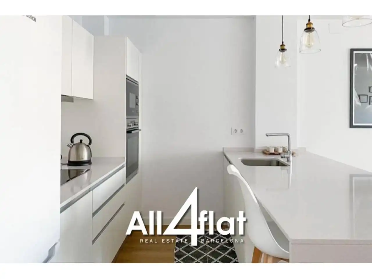 Cocina de Ático de alquiler en Eixample